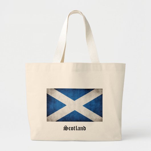 Schotland Grunge Flag Grote Tote Bag (Voorkant)