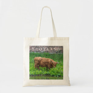 Schotland Highland Cow uitzicht canvas tas