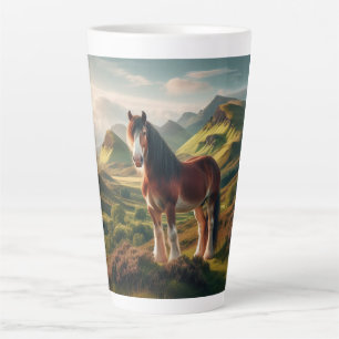 Schotland hooglanden Clydesdale paard Latte Mok