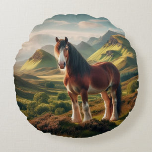 Schotland hooglanden Clydesdale paard Rond Kussen