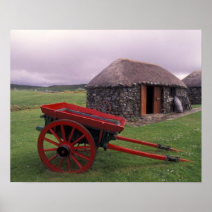 Schotland, Isle of Skye, Kilmuir. Landelijk landsc Poster