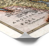 Schotland - kaart 1580 poster (Hoek)