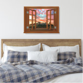 Schotland Kasteel Fab Cool Sunset Canvas Print (Insitu (Slaapkamer))