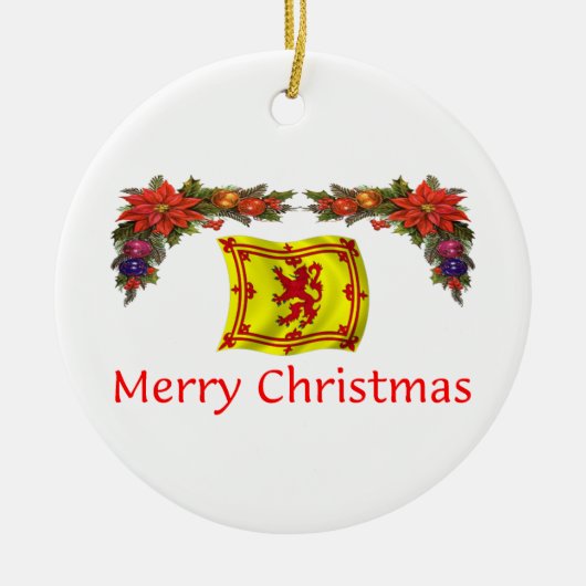 Schotland Kerstmis Keramisch Ornament (Voorkant)