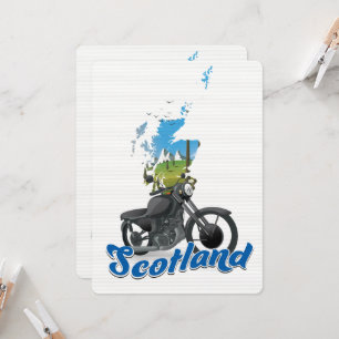 Schotland motorfiets kaart reis poser