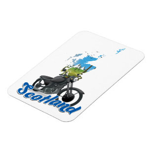 Schotland motorfiets kaart reis poser magneet