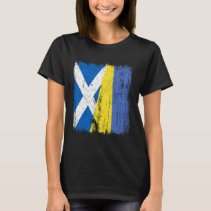 Schotland Oekraïne Halve Vlag Schotse Oekraïense E T-shirt