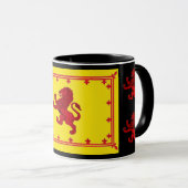 Schotland oude Rampant leeuw vlag, embleem, banner Mok (Voorkant rechts)