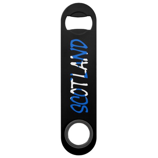 Schotland overlaid op Schotse Vlag bot Speed Flessenopener (Voorkant)
