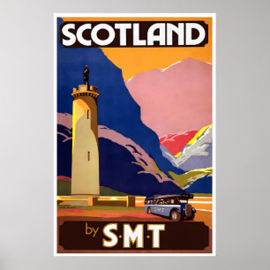 Schotland Reisposter Scottish Motor Traction Kunst Poster
