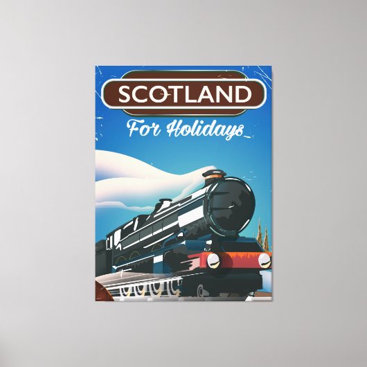 Schotland — Reisposter voor locomotieven Canvas Afdruk (Voorkant)