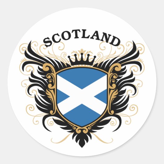 Schotland Ronde Sticker (Voorkant)