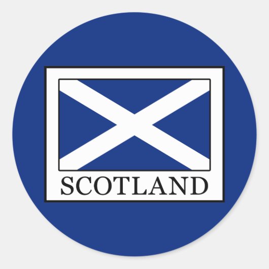 Schotland Ronde Sticker (Voorkant)