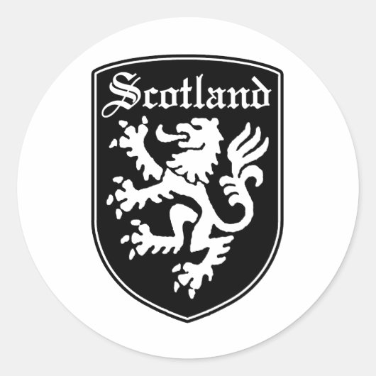 Schotland Ronde Sticker (Voorkant)