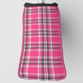Schotland Roze en Black Tartan Pset Golfheadcover (Draai 90)