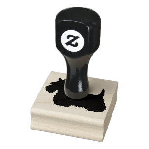 Schotland, Schotse Terrier, Zwarte hond, sterft ha Rubberstempel
