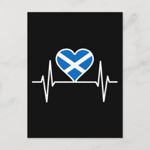 Schotland - Scotland Flag Heartbeat Briefkaart