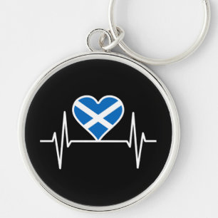 Schotland - Scotland Flag Heartbeat Sleutelhanger