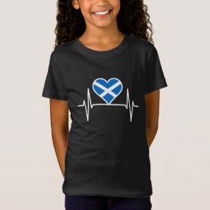 Schotland - Scotland Flag Heartbeat T-shirt