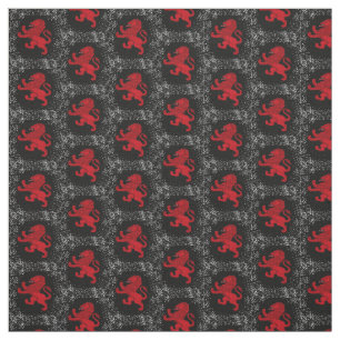 Schotland, sneeuwvlek, Red Rampant Lion, zwart Stof