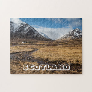 Schotland, Snow-Covered Mountains Legpuzzel