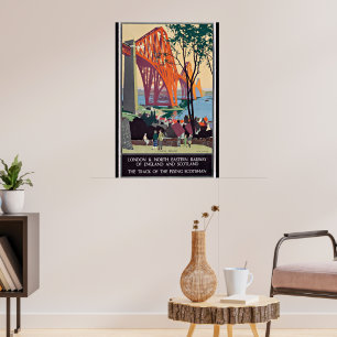 Schotland Travel Poster, Forth Bridge, Poster