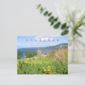 Schotland Urquhart Castle uitzicht ansichtkaart Briefkaart (Staand voorkant)