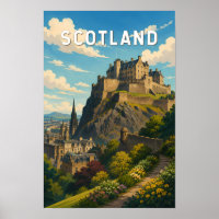 Schotland Verenigd Koninkrijk Illustratie Reizen K