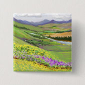 Schotland Vierkante Button 5,1 Cm (Voorkant)