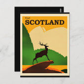 Schotland vintage reisposter briefkaart (Voorkant / Achterkant)
