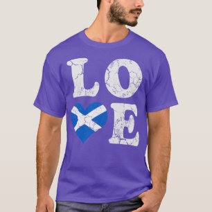 Schotland Vlag Liefde Schotse Schotse familie Erfg T-shirt