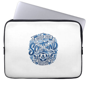 Schotland Voetbal 2026 Voetbal Vet Land Typografie Laptop Sleeve
