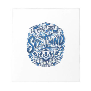 Schotland Voetbal 2026 Voetbal Vet Land Typografie Notitieblok