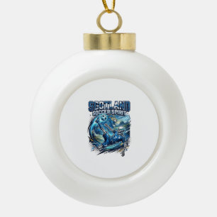 Schotland Voetbal Geest Skelet Aanvaller Naties Pr Keramische Bal Ornament