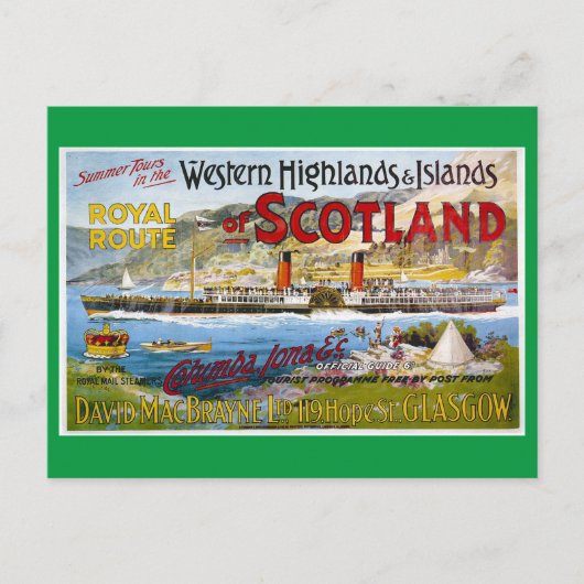 Schotland, Westerne Hooglanden, Glasgow Briefkaart (Voorkant)