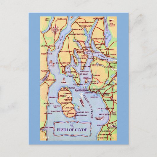 Schotland's Firth of Clyde Briefkaart (Voorkant)