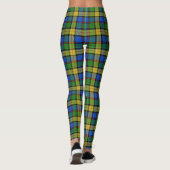 Schots Blauw Groen Rood Geel Tartan Plaid Leggings (Achterkant)