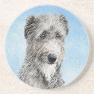 Schots driekleurig schilderen - Kute Original Dog  Zandsteen Onderzetter