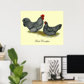 Schots Dumpy Chickens Poster (Thuiskantoor)