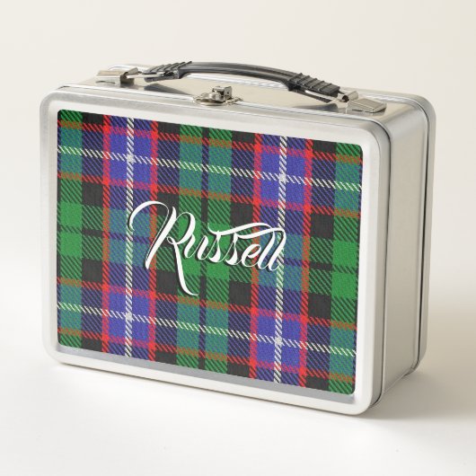 Schots eet! Clan Russell Tartan Pset (Voorkant)