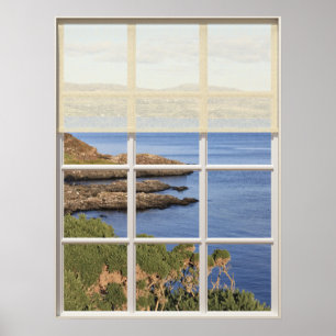 Schots eiland uitzicht vanuit raam poster