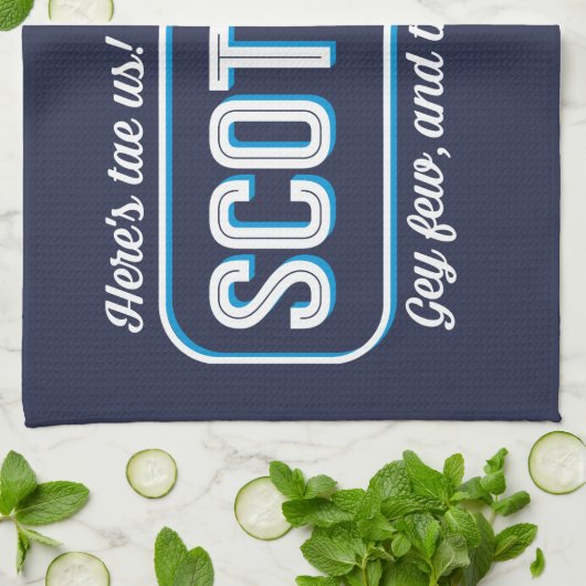 Schots gedicht, wat is ons? Toast Gezegde Theedoek (Gevouwen)