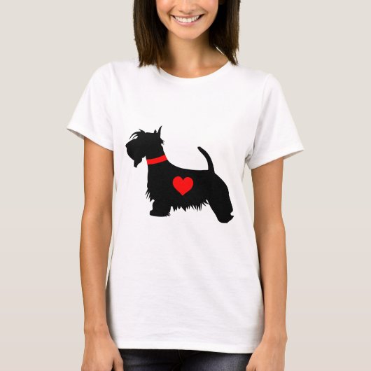 Schots-hondje-dames T-shirt (Voorkant)