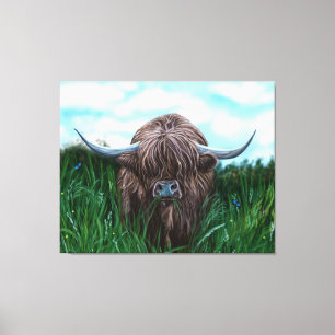 Schots hoogland Cow Painting Canvas Afdruk