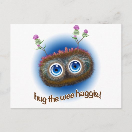 Schots "Hoots Toots Haggis" Briefkaart (Voorkant)