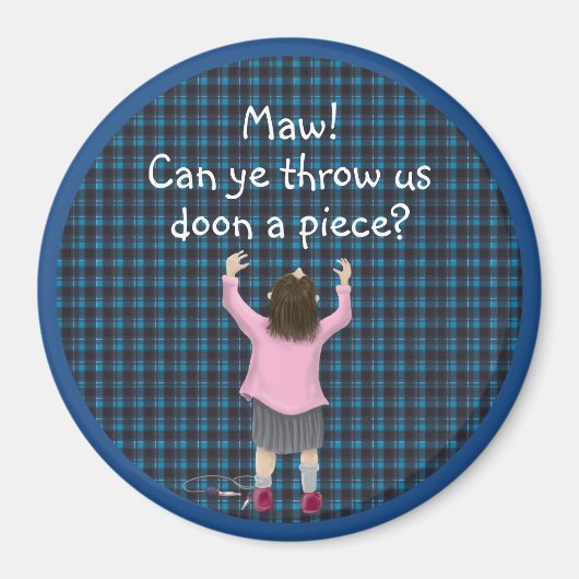 Schots "jeely piece" kind magneet (Voorkant)