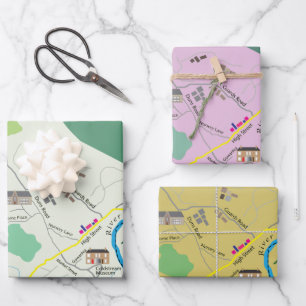 Schots kaartverpakkingspapier inpakpapier vel
