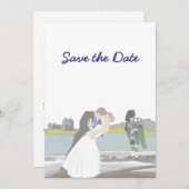 Schots, Keltisch bruiloft thema Opslaan datum Kaart (Voorkant / Achterkant)