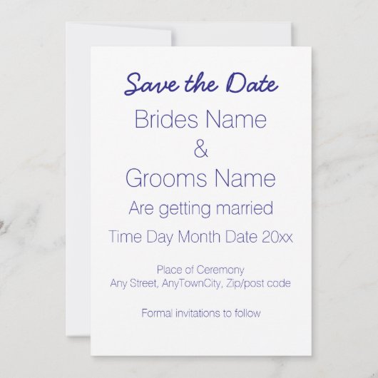 Schots, Keltisch bruiloft Thistle Theme Save the D Kaart (Achterkant)