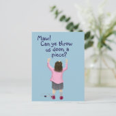 Schots kind "juweel" briefkaart (Staand voorkant)